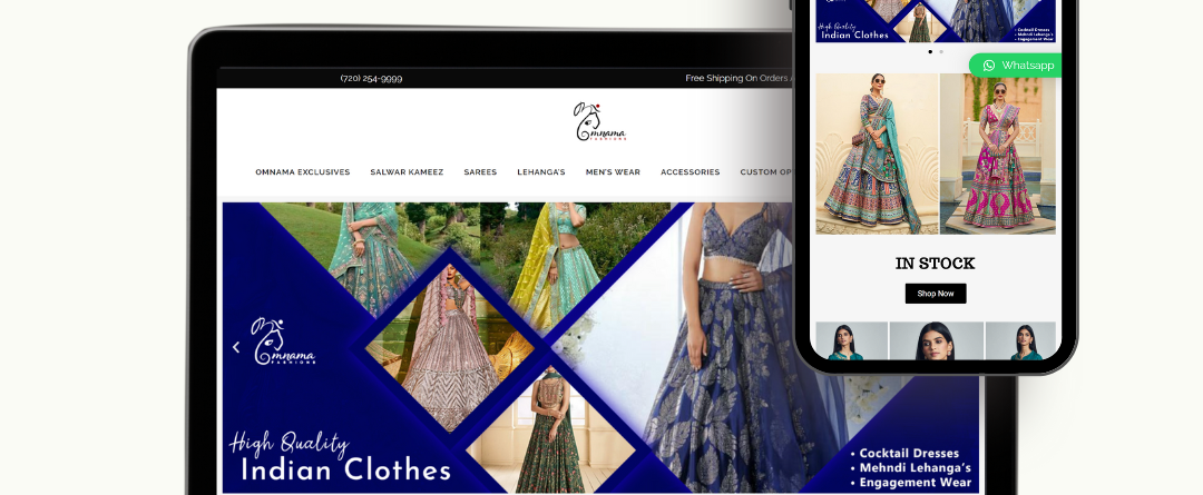 Omnama Fashions - Desktop and Mobile Image